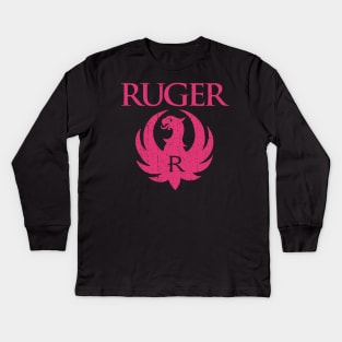 ruger firearms Pink Kids Long Sleeve T-Shirt